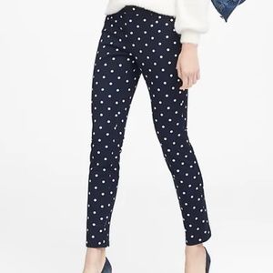 Banana Republic Sloan Skinny-Fit Polka Dot Pant